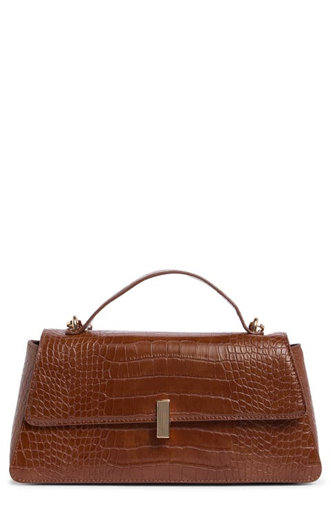 Croc Embossed Crossbody Bag