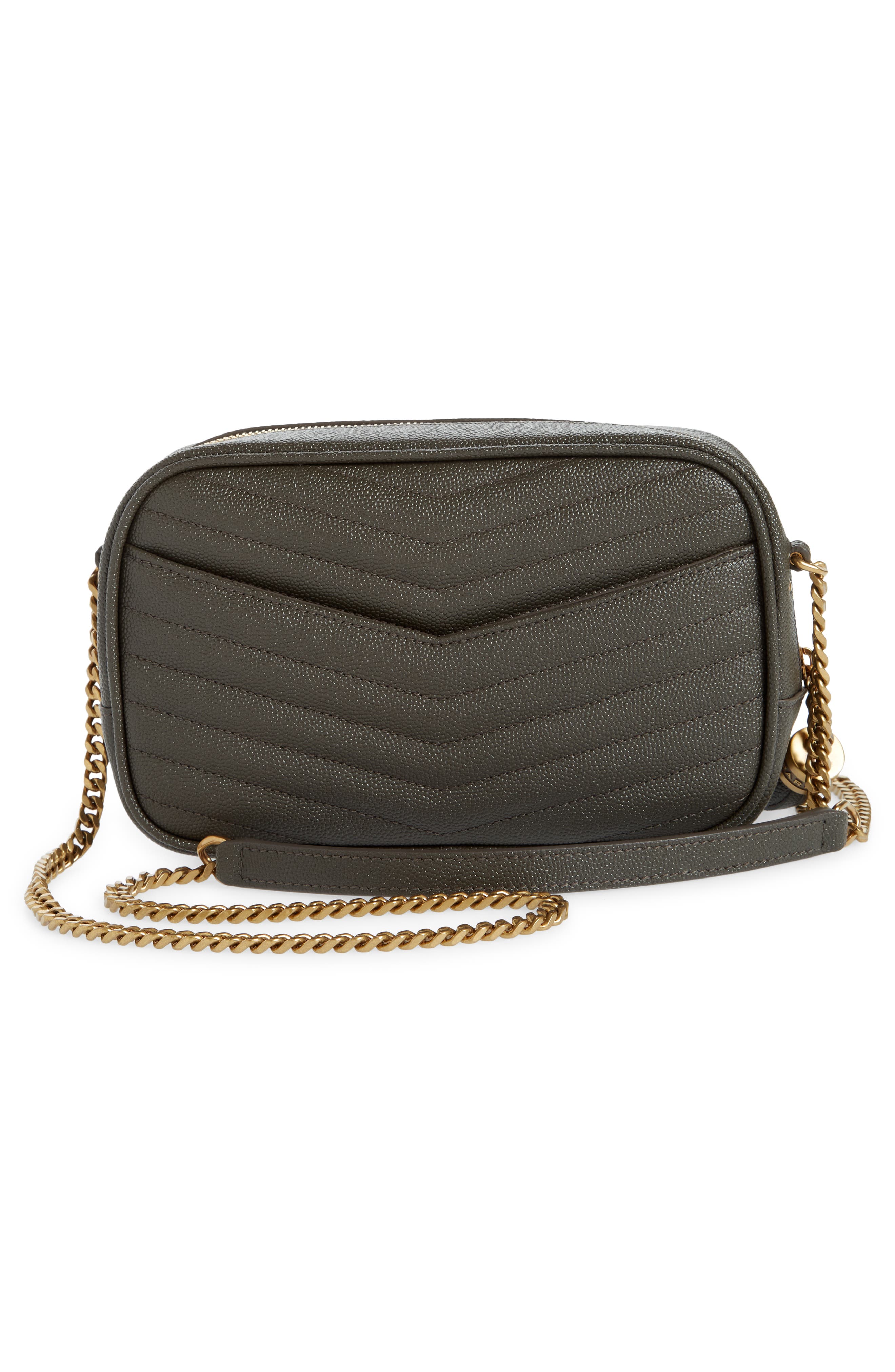Mini Lou Quilted Leather Crossbody Bag, Alternate, color, PEBBLE