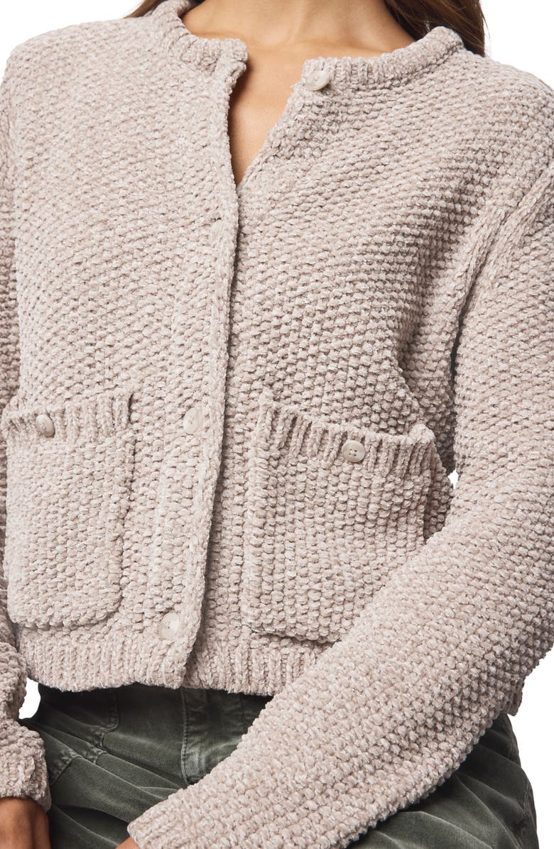 Splendid Andrea Crop Cardigan, Alternate, color, Pale Oak