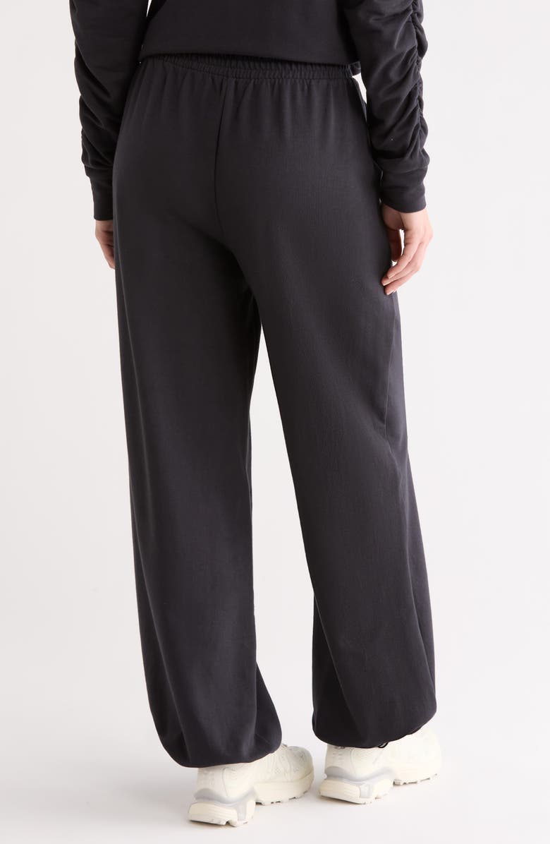 Zella Cinch Cord Hem Sweatpants, Alternate, color, Black