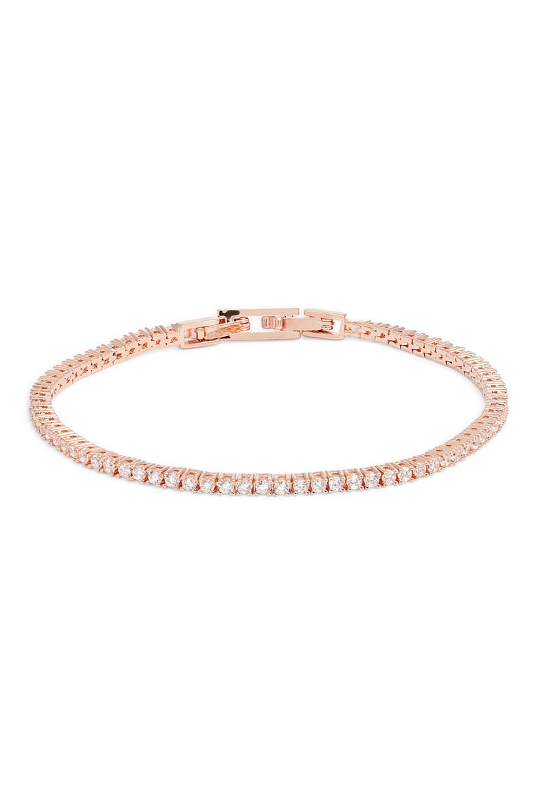 2mm Cubic Zirconia Tennis Bracelet, Main, color, CLEAR- ROSE GOLD