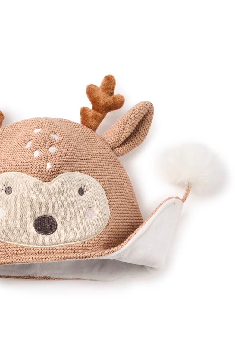 Elegant Baby Fawn Faux Fur Lined Aviator Hat, Alternate, color, Brown