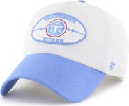 '47 Men's '47 Cream/Light Blue Tennessee Titans Pique Patch Clean Up Adjustable Hat