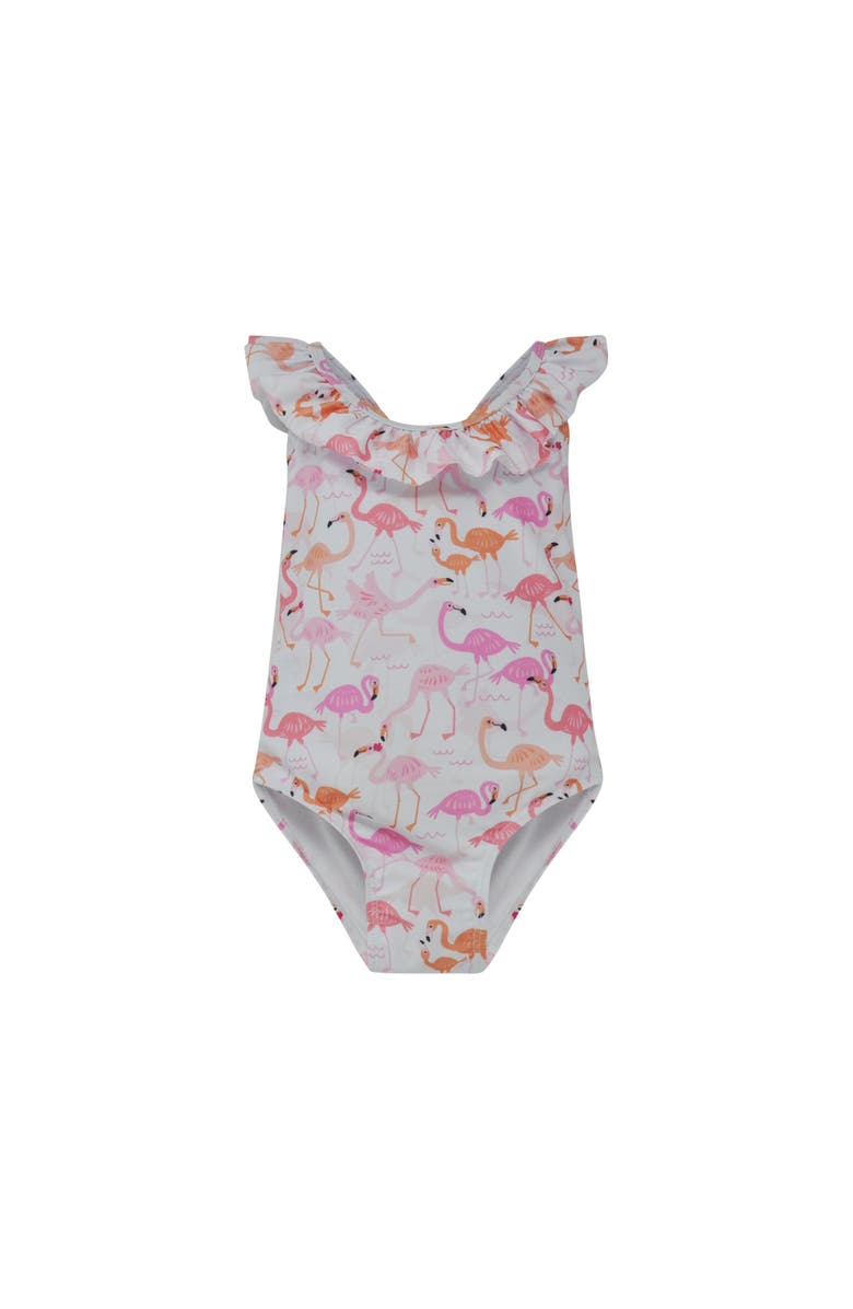 Flap Happy UPF 50+ Mindy Crossback swimsuit for Girls, Main, color, Flamingo Love