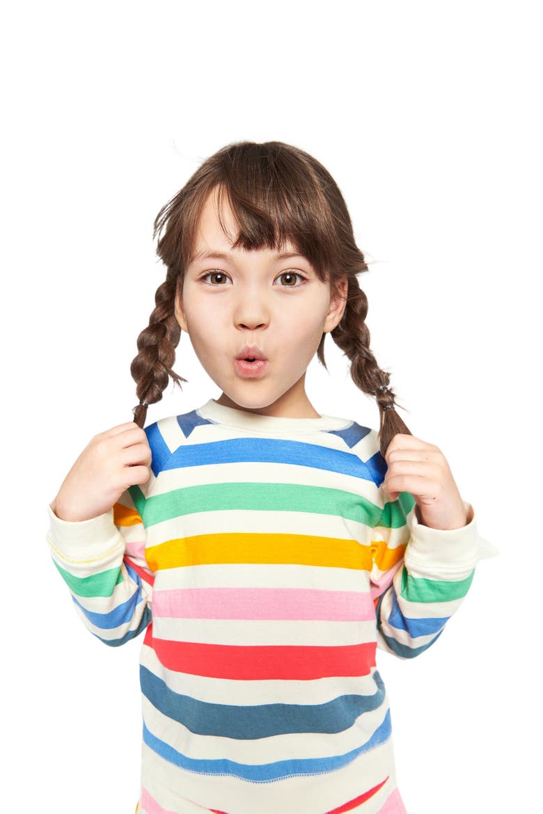 Kids Sweatshirt, Alternate, color, Ivory Candy Stripe