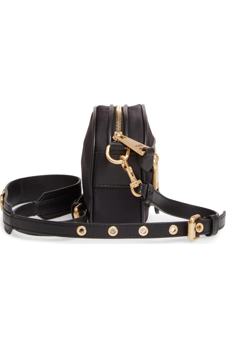 Moschino Logo Leather Crossbody Bag, Alternate, color,