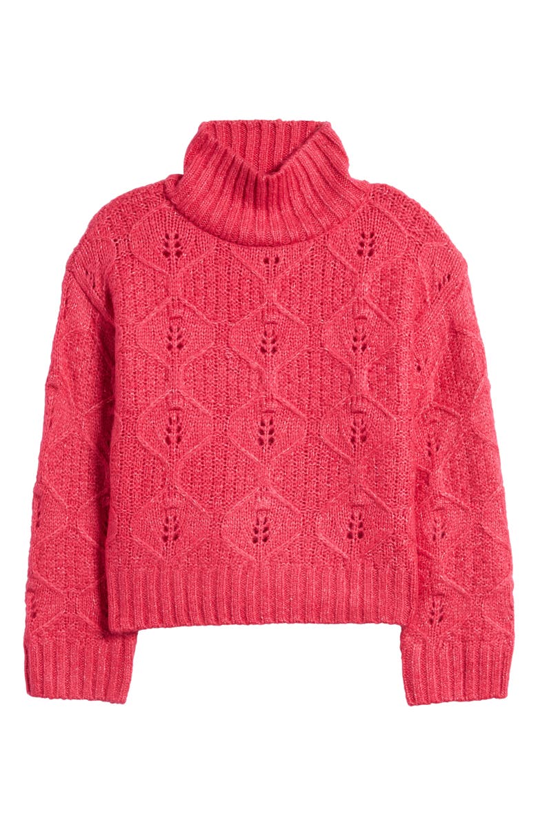 ASOS DESIGN Cable Stitch Turtleneck Sweater, Alternate, color, 