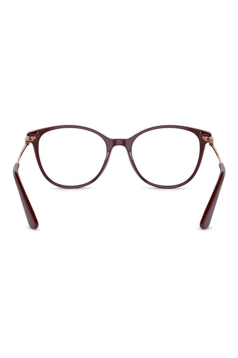 54mm Butterfly Optical Glasses, Alternate, color, BORDEAUX/ ROSE GOLD