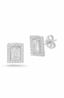 14k Gold Plated Silver Cluster Stud Earrings