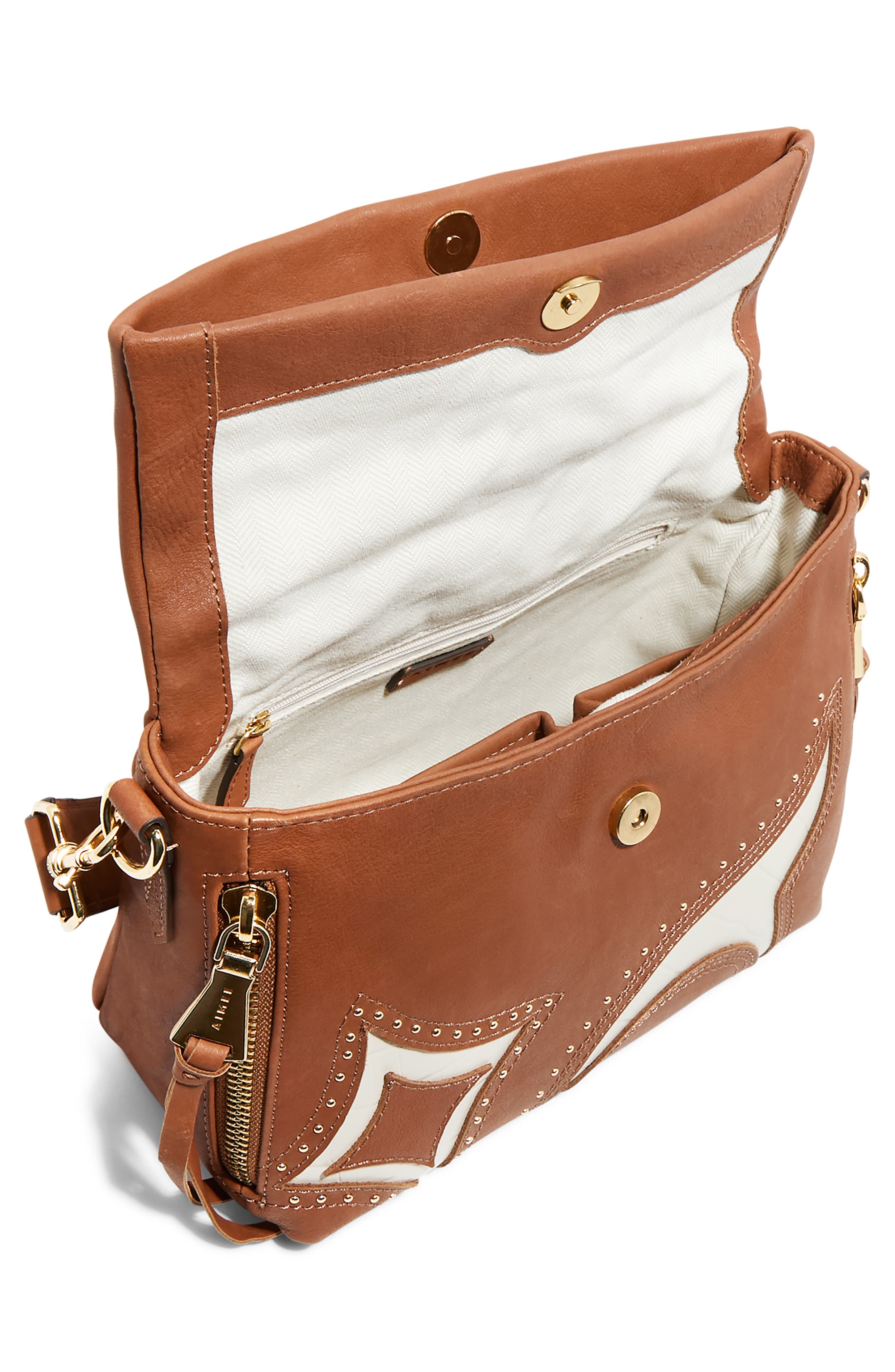 AIMEE Bali Double Entry Crossbody Bag, Alternate, color, Chestnut Inlay