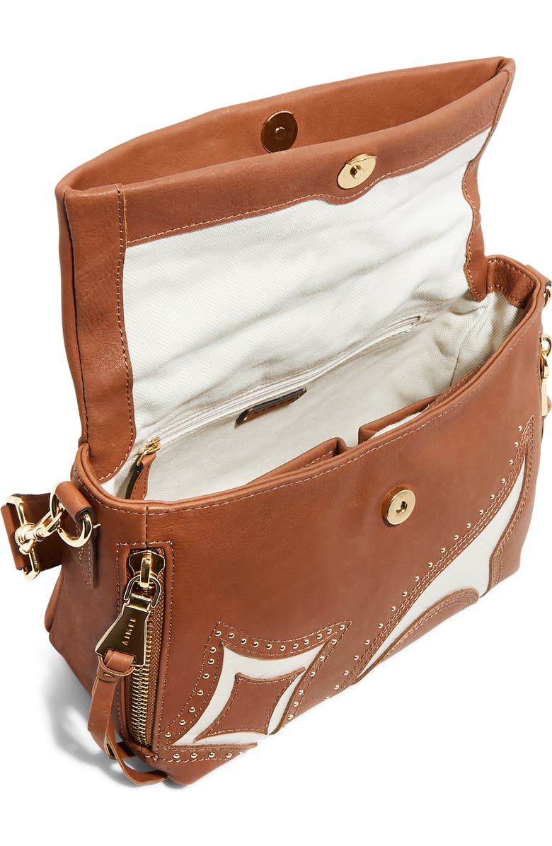 AIMEE Bali Double Entry Crossbody Bag, Alternate, color, Chestnut Inlay