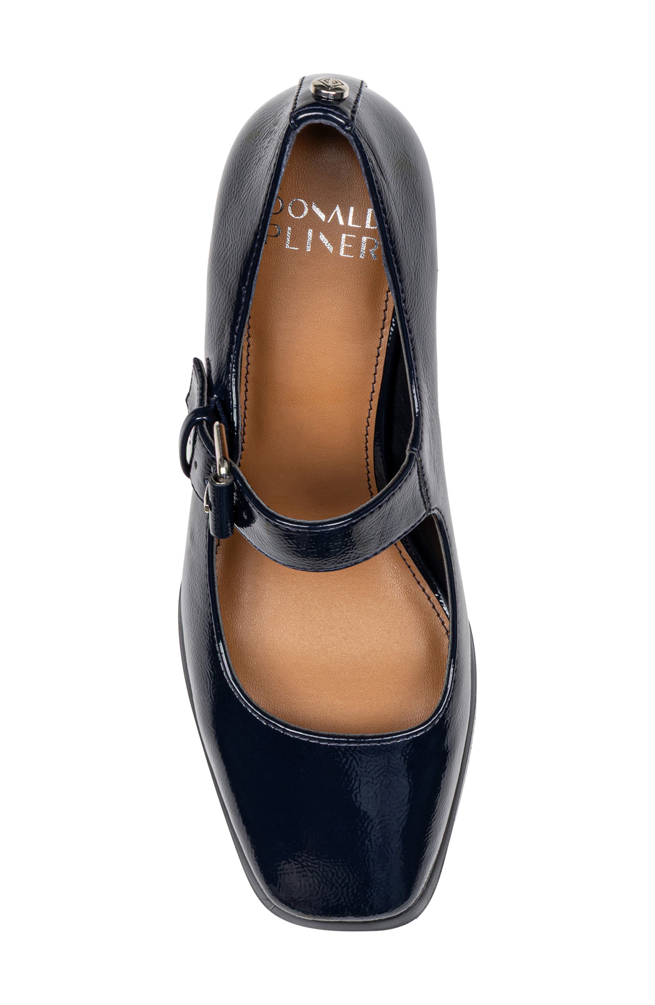 Kiyomi Faux Leather Mary Jane Pump, Alternate, color, NAVY