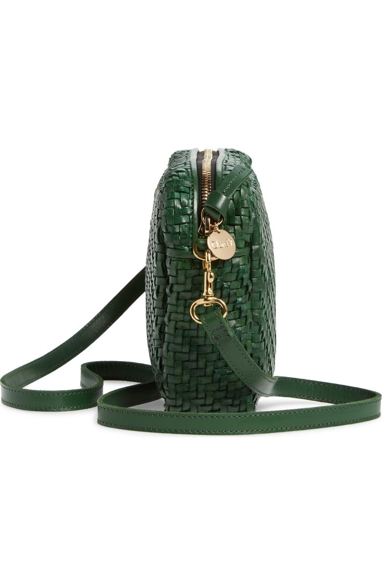 Clare V. Midi Sac Woven Leather Crossbody, Alternate, color,
