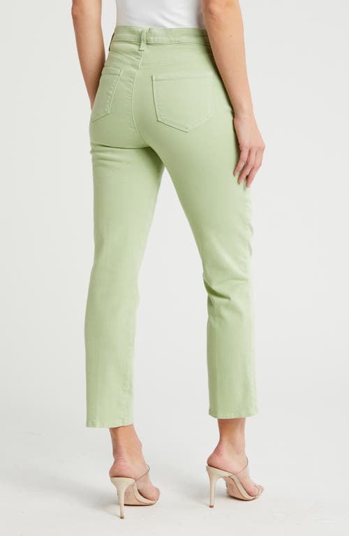 L Agence L'agence Alexia High Waist Crop Straight Leg Cigarette Jeans In Laurel Green