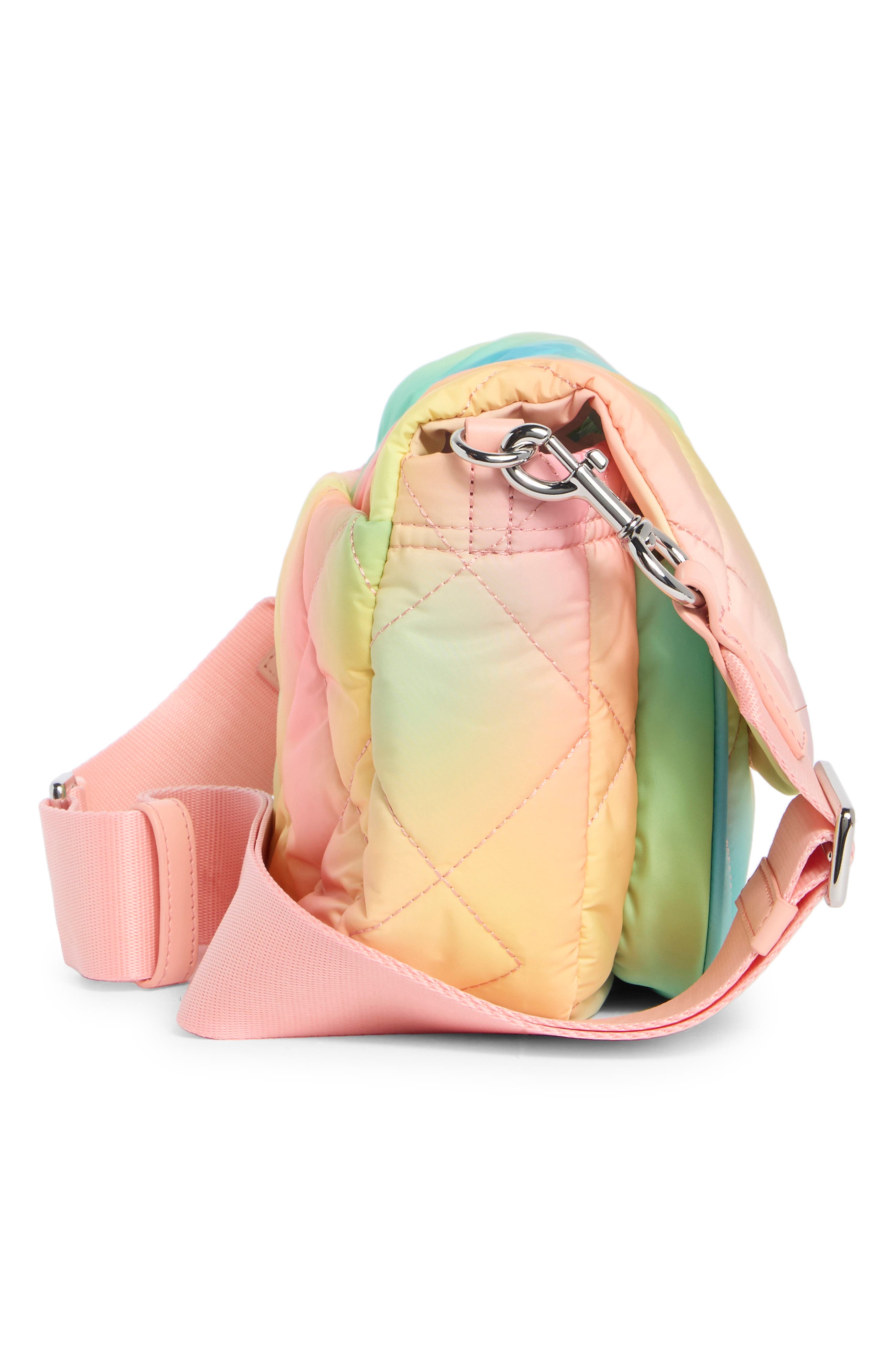 Diamond Quilt Utility Messenger Bag, Alternate, color, DESERT SUN MULTI