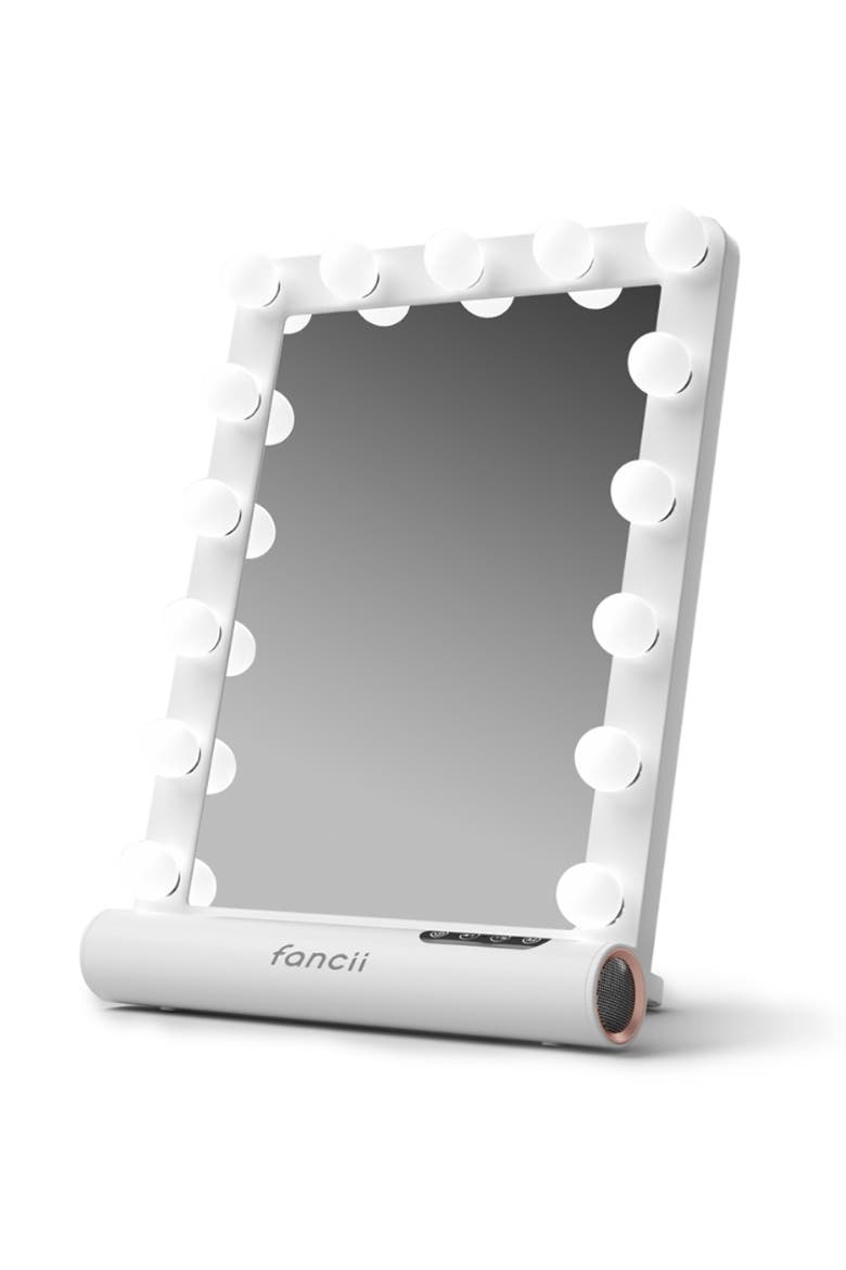 Madeline Mini Hollywood Mirror, Main, color, White