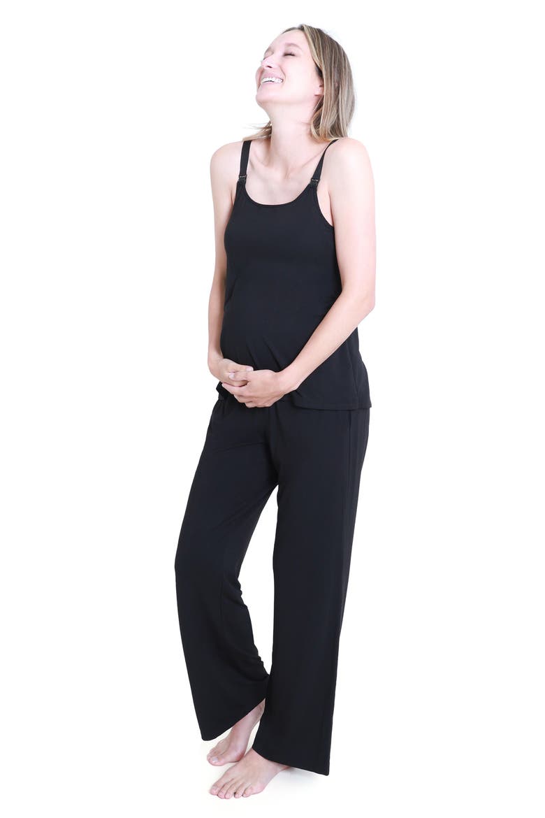Ingrid & Isabel® Maternity/Nursing Tank, Alternate, color, BLACK