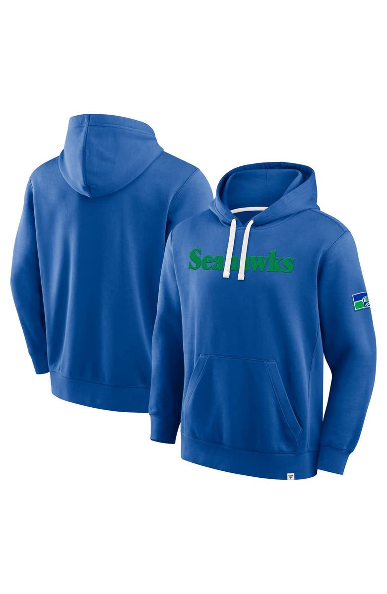 FANATICS Men's Fanatics Royal Seattle Seahawks New Horizons Heritage Pullover Hoodie, Main, color, Royal
