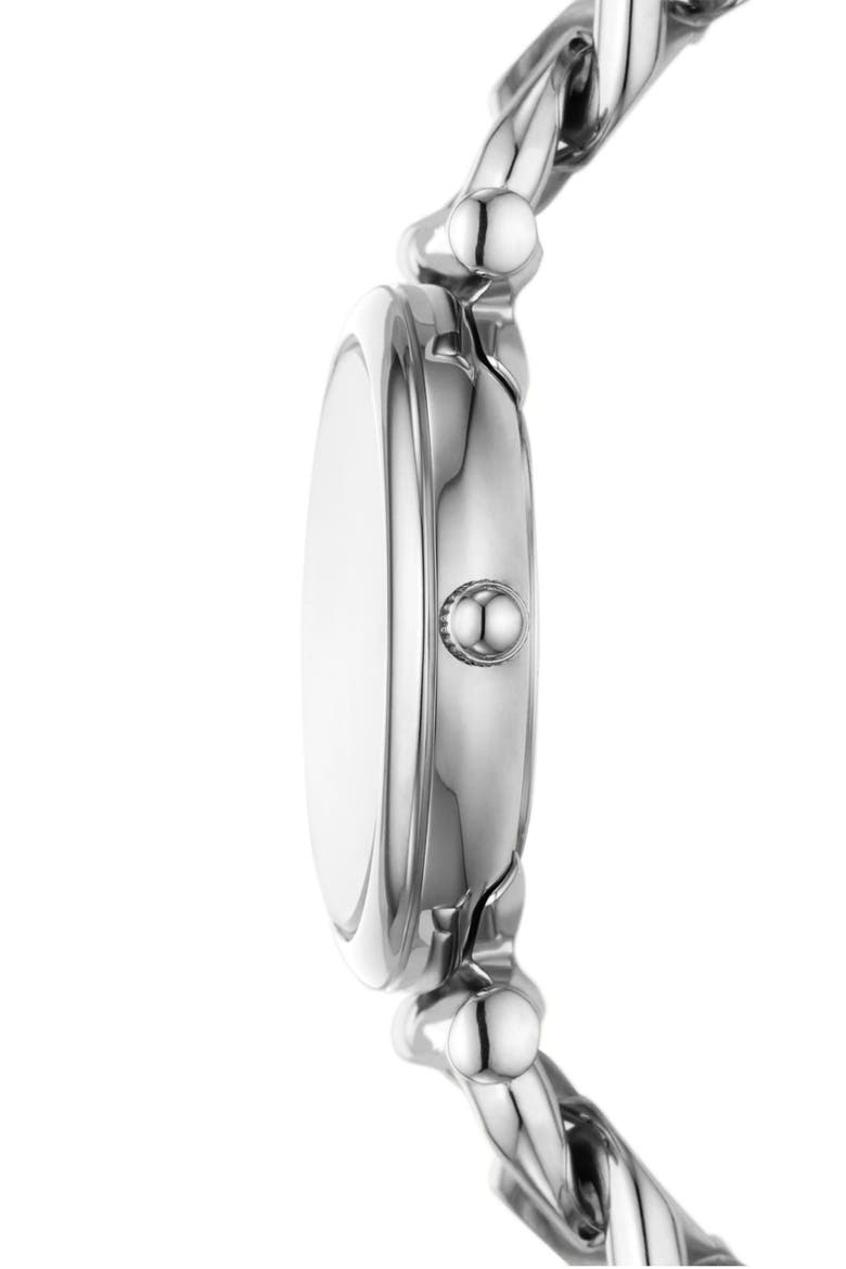 Carlie Mini Bracelet Watch, 28mm, Alternate, color, SILVER