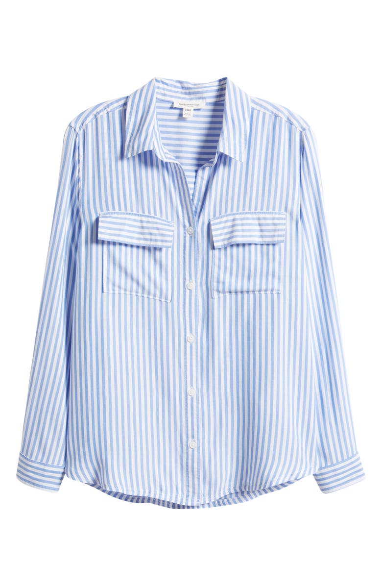 beachlunchlounge Farrah Stripe Button-Up Shirt, Alternate, color, 