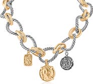 JARDIN Two-Tone Coin Charm Necklace