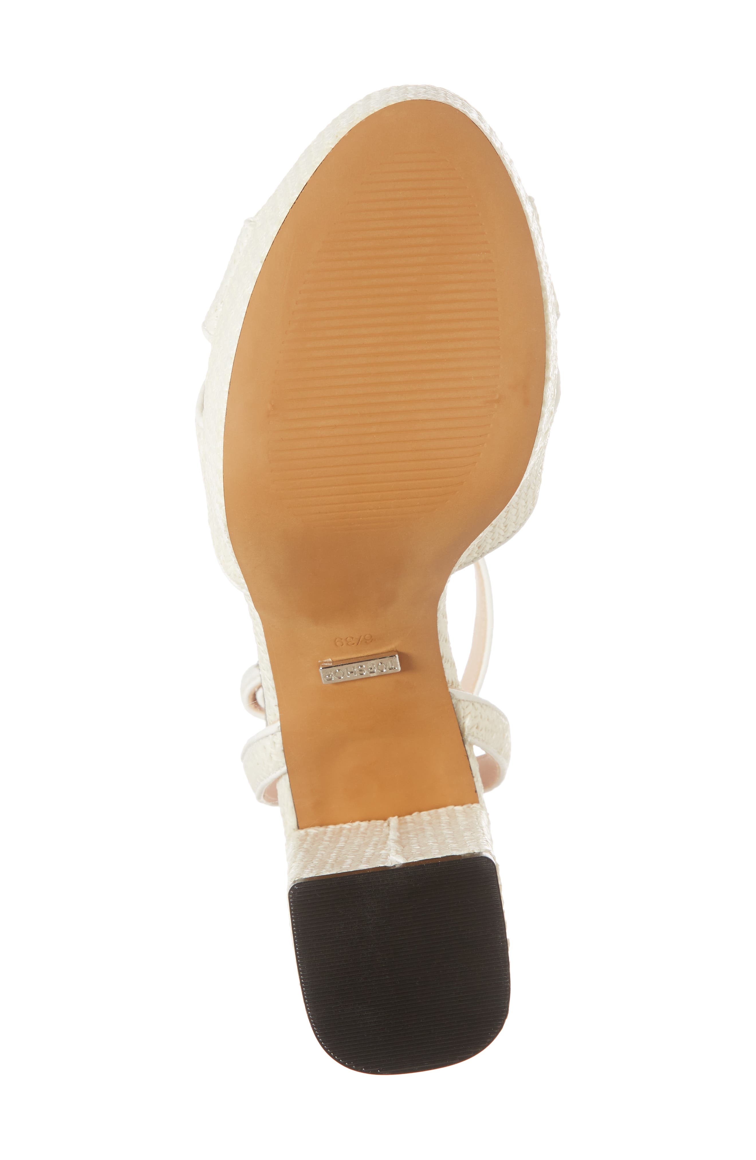 Topshop Leah Cross Strap Platform Sandal, Alternate, color, 