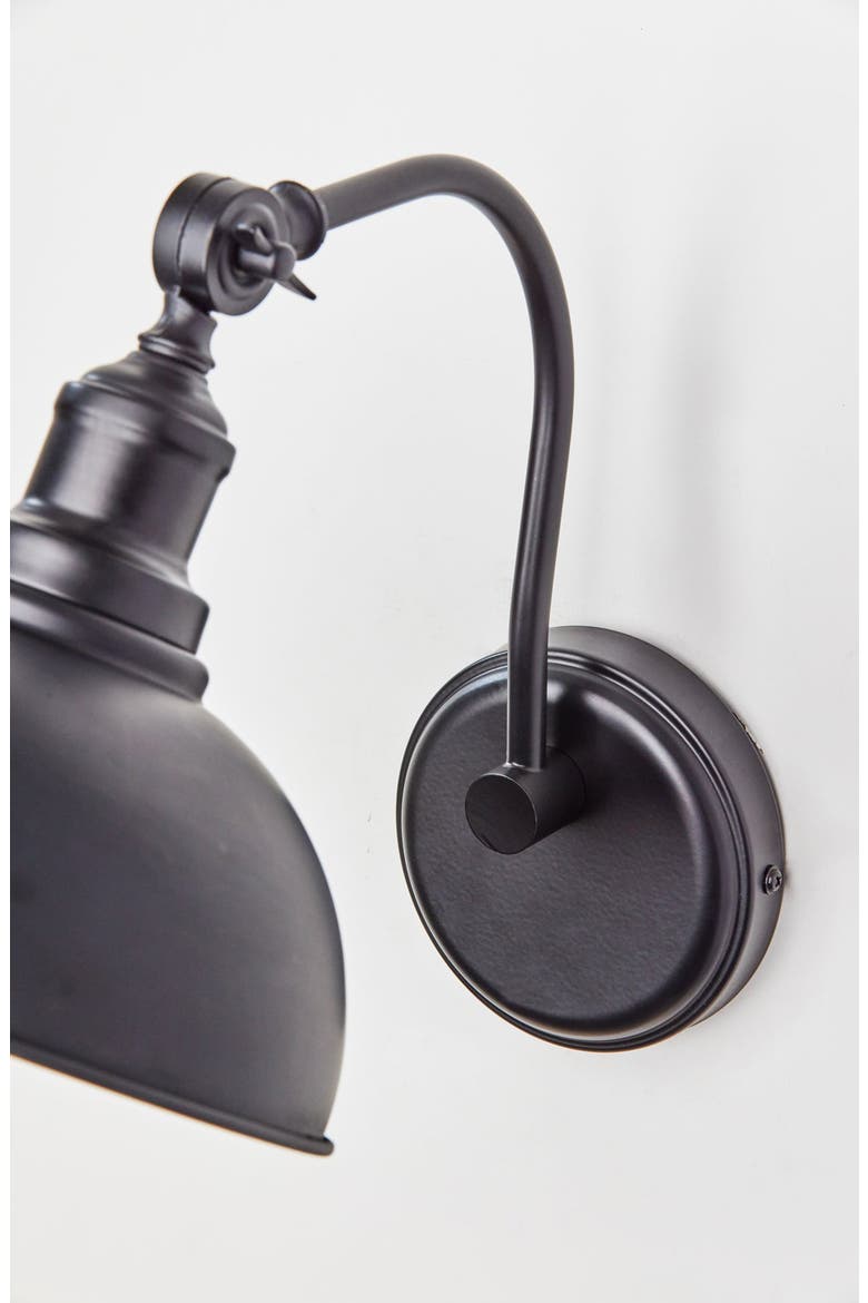 Wallace Wall Lamp, Alternate, color, BLACK/ GOLD
