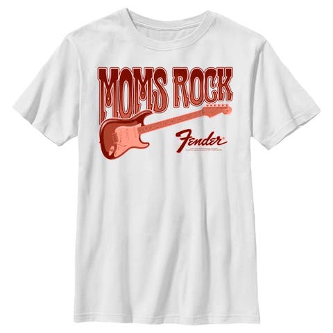 Boy's Fender Moms Rock Logo  Graphic T-Shirt