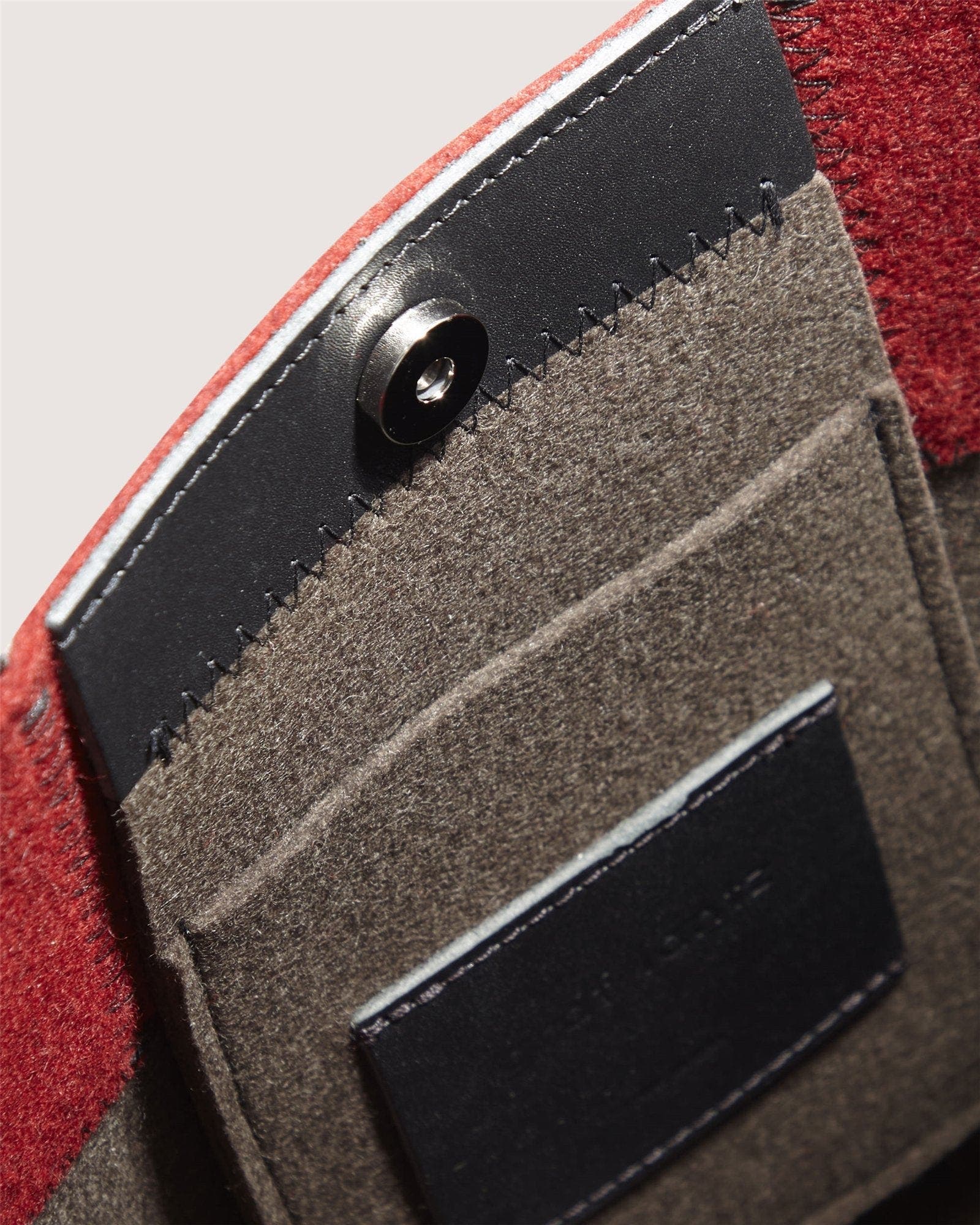 Graf Lantz Jaunt Merino Wool Midi Tote, Alternate, color, Tobacco & Cherry