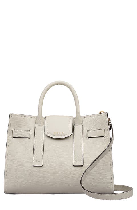 St Pancras Lane Small Saffiano Leather Satchel