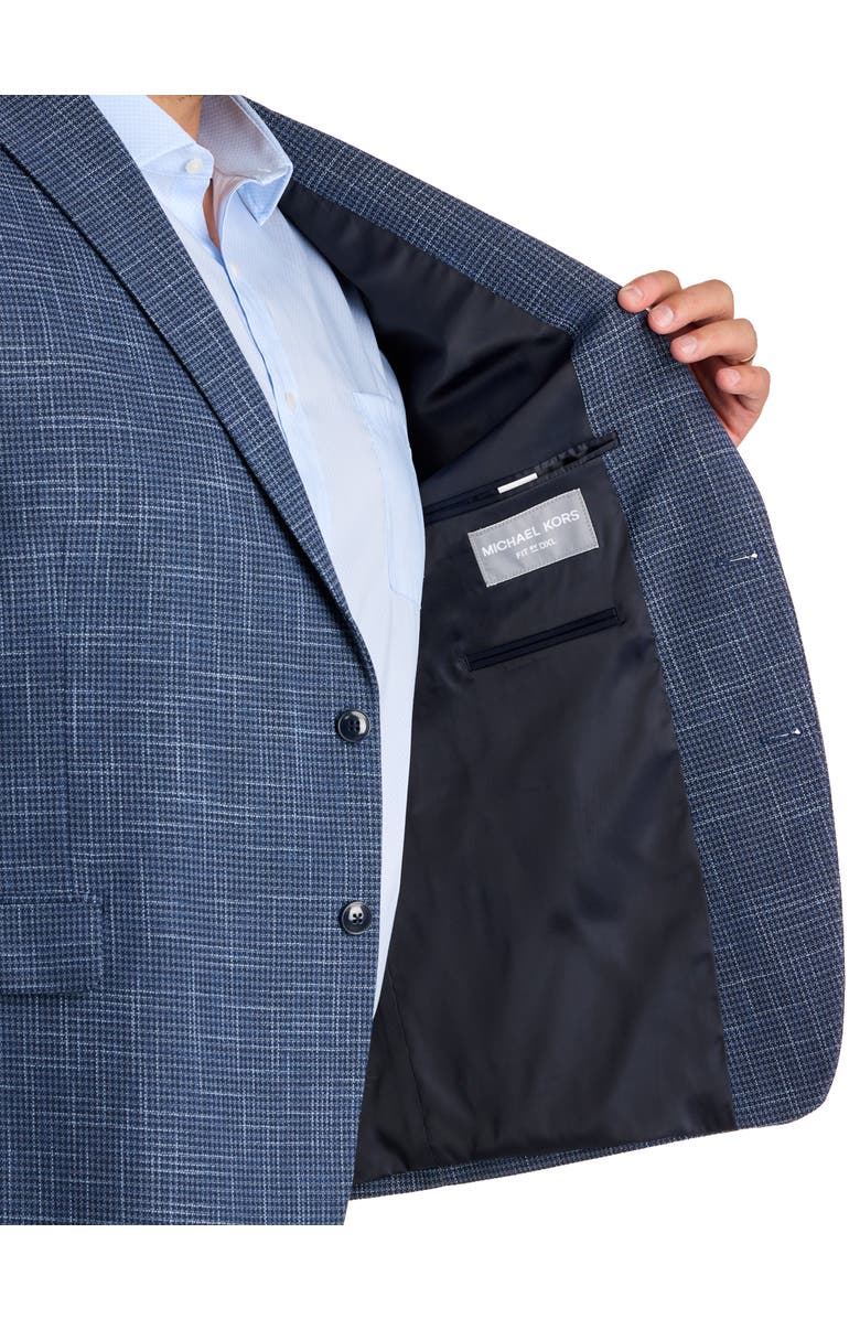 Michael Kors Big & Tall Mini Houndstooth Sport Coat, Alternate, color, Navy