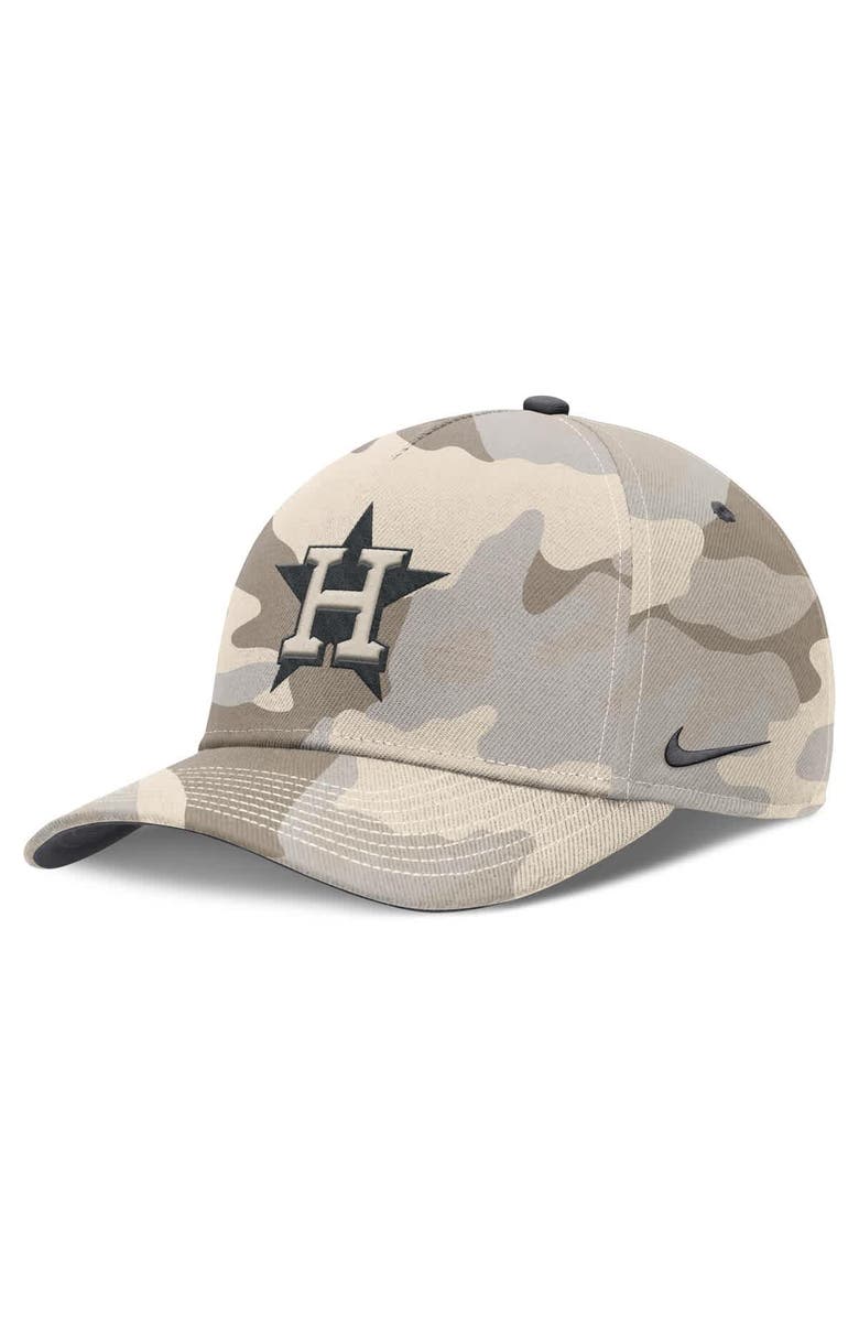 Nike Men's Nike Natural Houston Astros Camo Pack Rise Adjustable Hat, Main, color, Natural