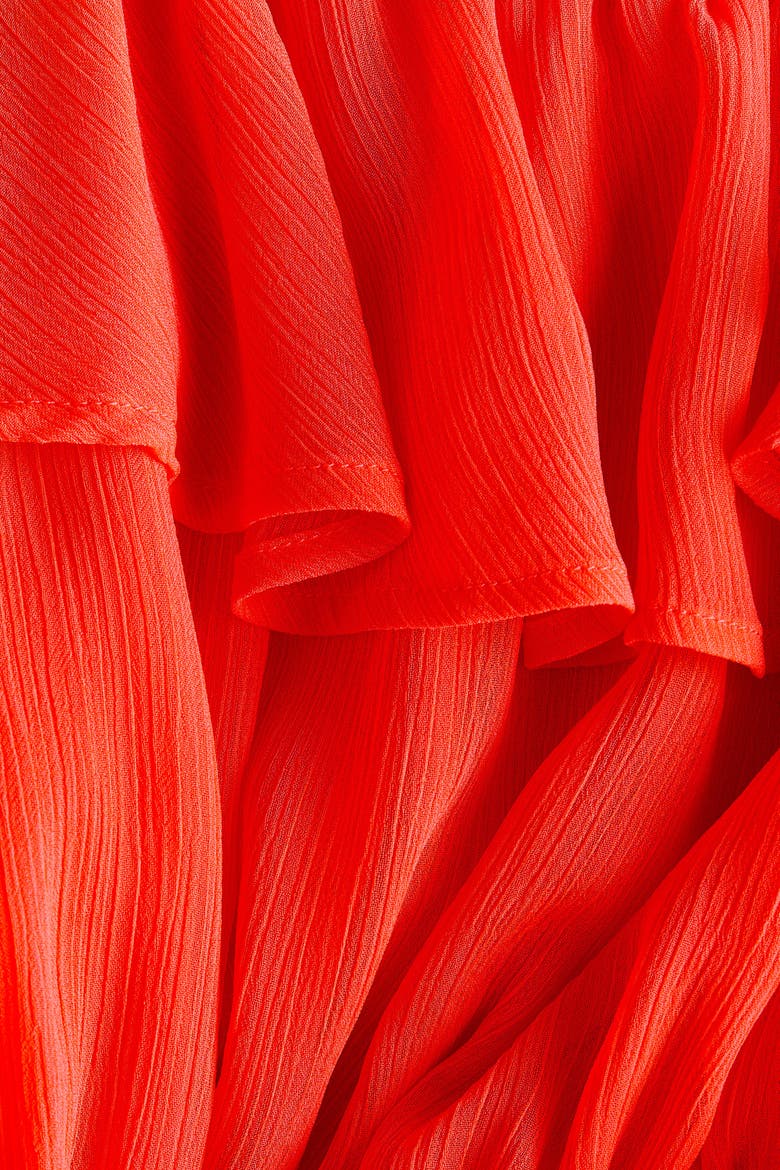 Flounced Strappy Dress, Alternate, color, Red