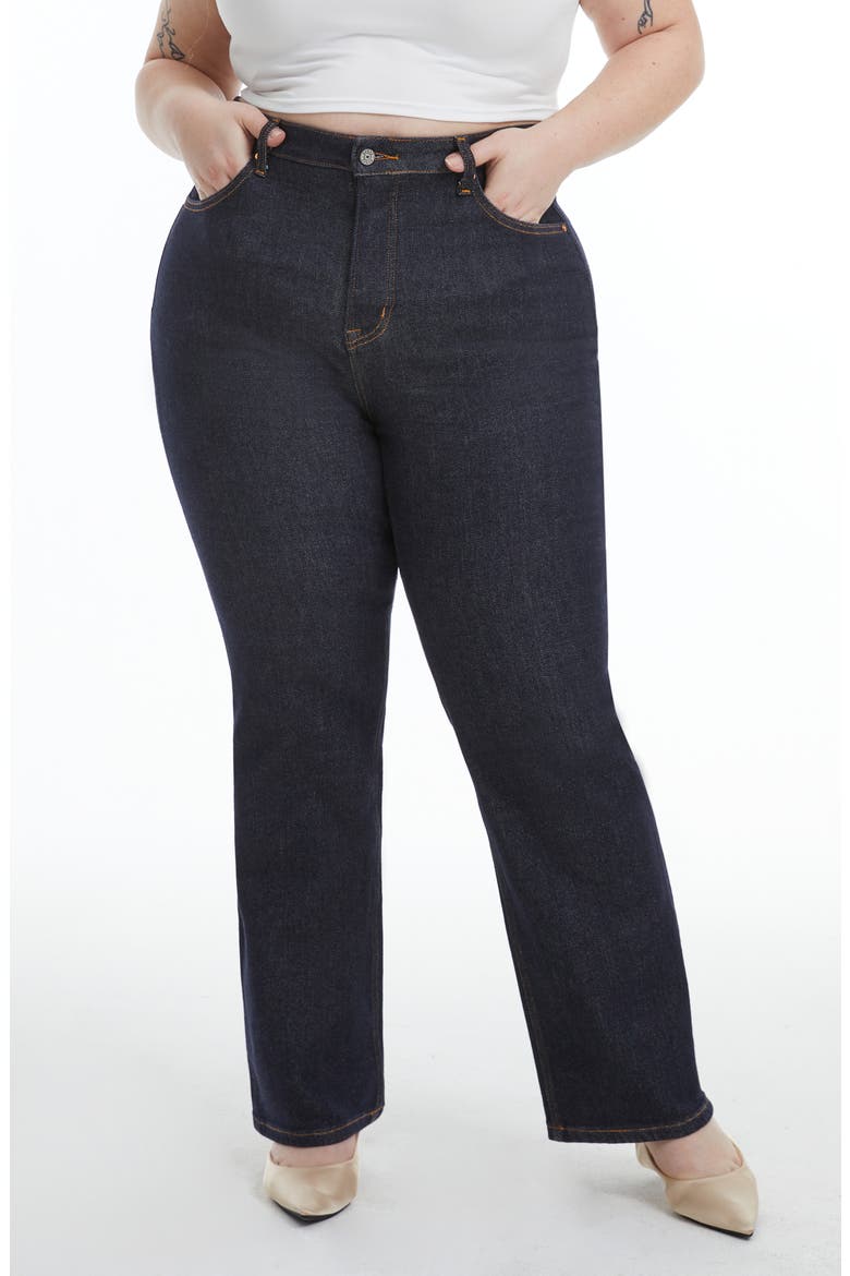 High Waist Straight Leg Jeans, Main, color, RINSE WASH