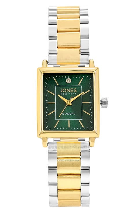 Diamond Two-Tone Bracelet Watch, 24mm x 27mm