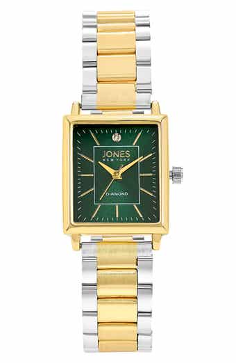 Jones New York Diamond Two-Tone Bracelet Watch, 24mm x 27mm