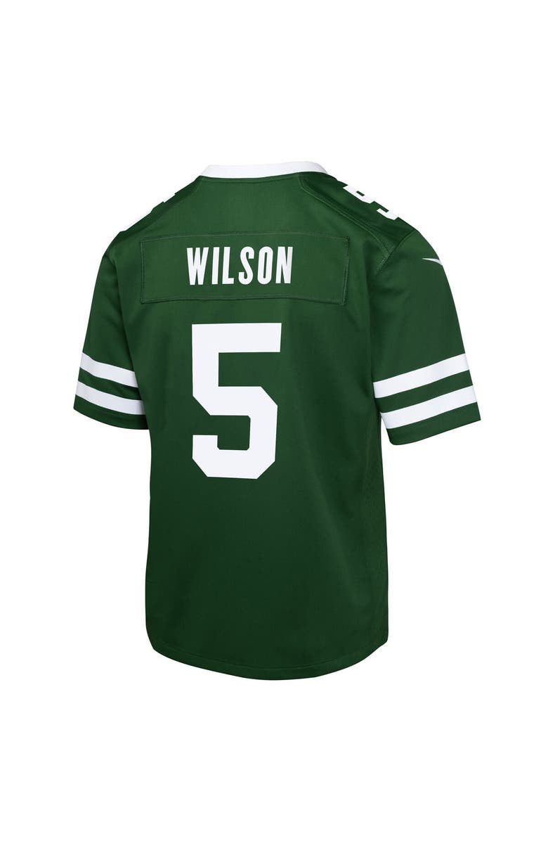 Nike Youth Nike Garrett Wilson Legacy Green New York Jets Game Jersey, Alternate, color, Green
