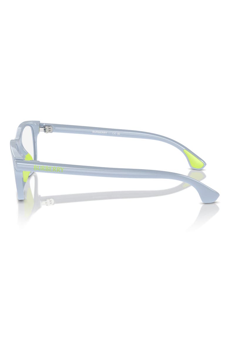 Burberry 49mm Rectangular Optical Glasses, Alternate, color, Light Blue / Demo Lens