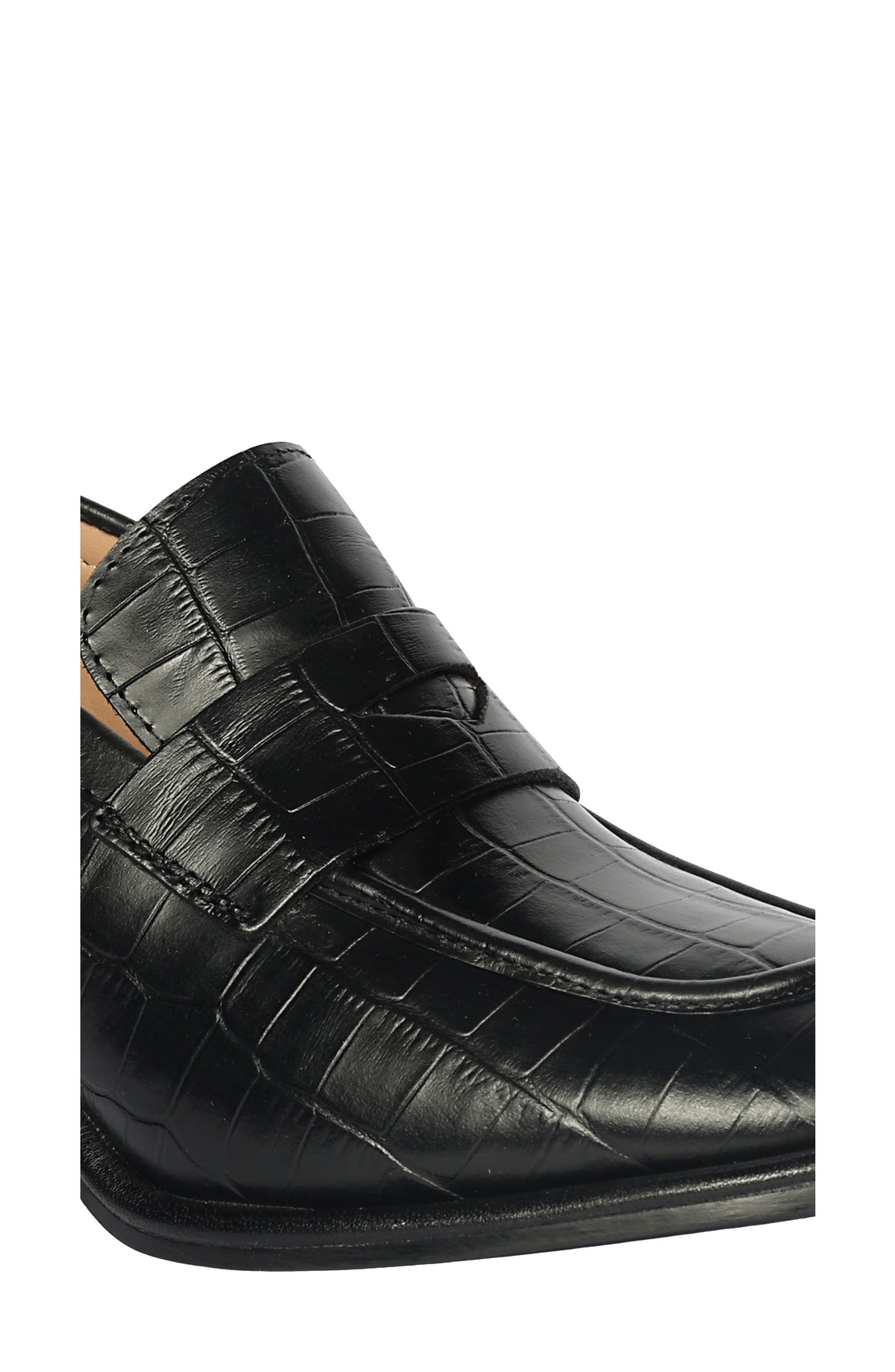 SAINT G Viviana Croc Embossed Pump, Alternate, color, Black