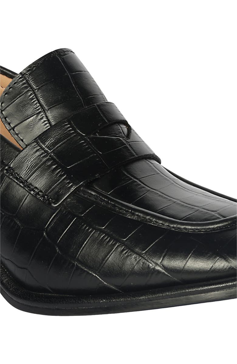 SAINT G Viviana Croc Embossed Pump, Alternate, color, Black