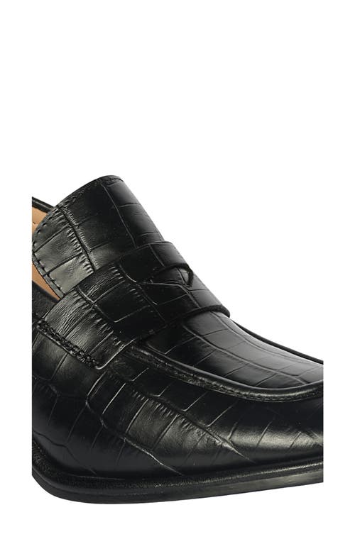 Saint G Viviana Croc Embossed Pump In Black