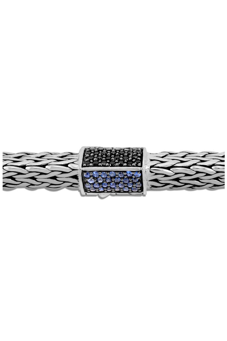 Tiga Chain Black Sapphire Clasp 8mm Bracelet, Alternate, color, SILVER/ BLACK SAPPHIRE
