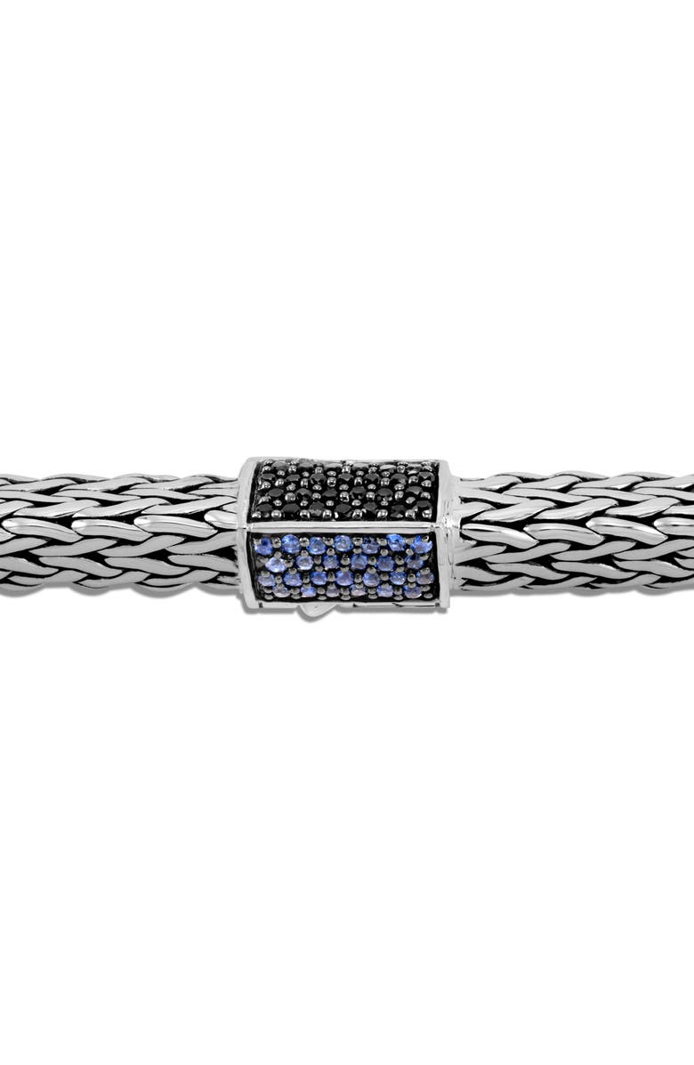 John Hardy Tiga Chain Black Sapphire Clasp 8mm Bracelet, Alternate, color, 