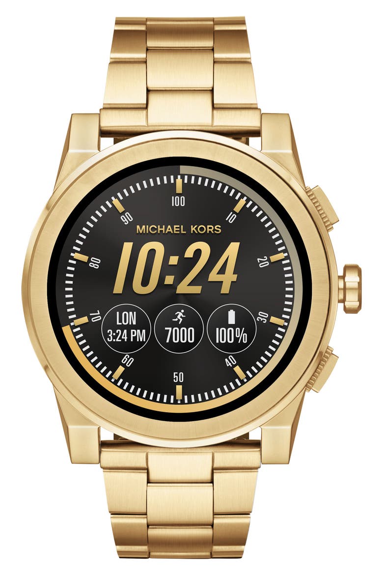 Grayson Smart Bracelet Watch, 47mm, Main, color, GOLD