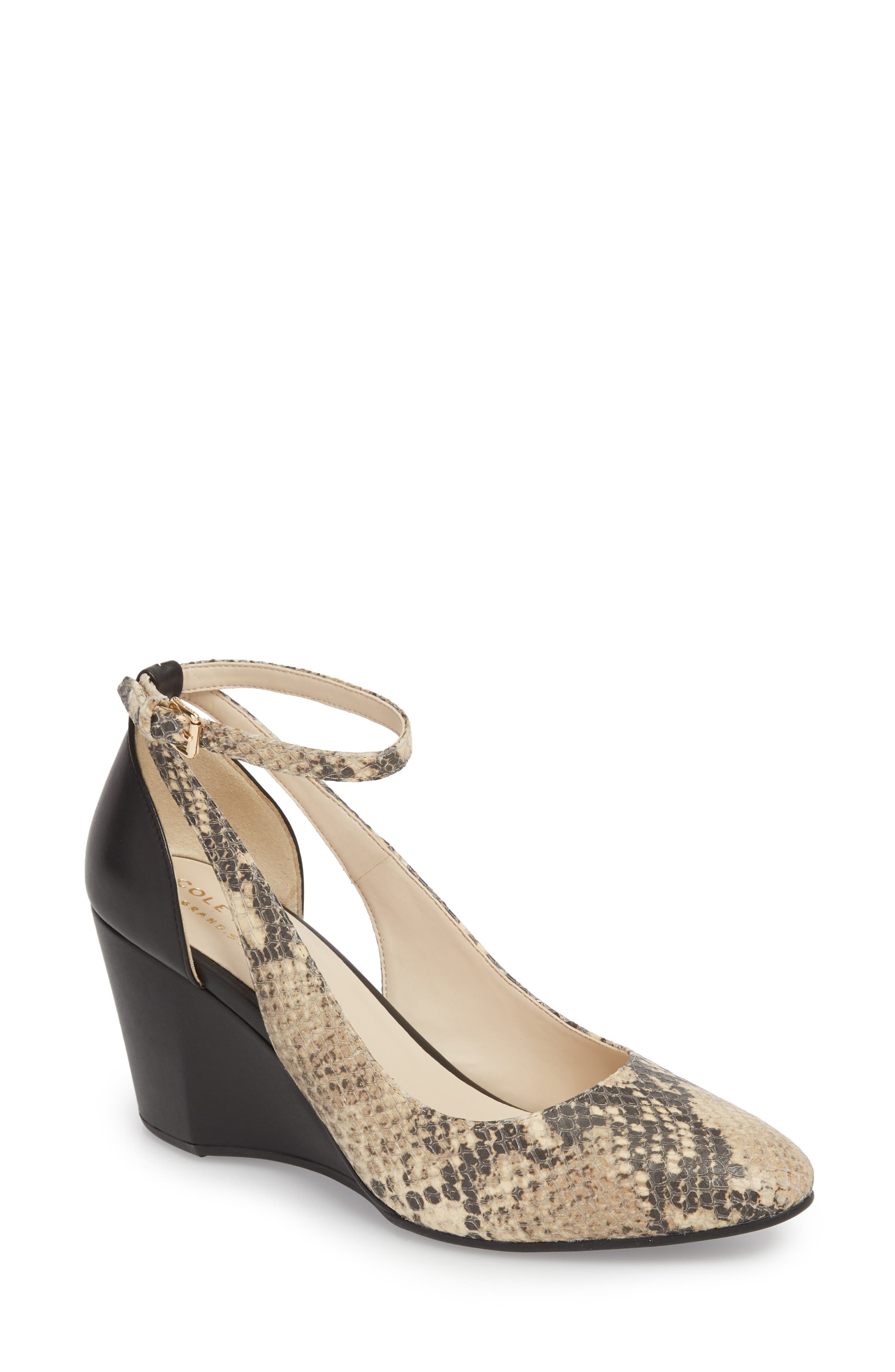 Lacey Cutout Wedge Pump, Main, color, SNAKE PRINT LEATHER