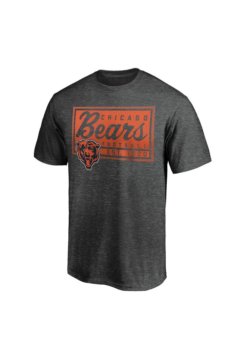 MAJESTIC Men's Majestic Heathered Charcoal Chicago Bears Showtime Plaque T-Shirt, Alternate, color, Heather Charcoal