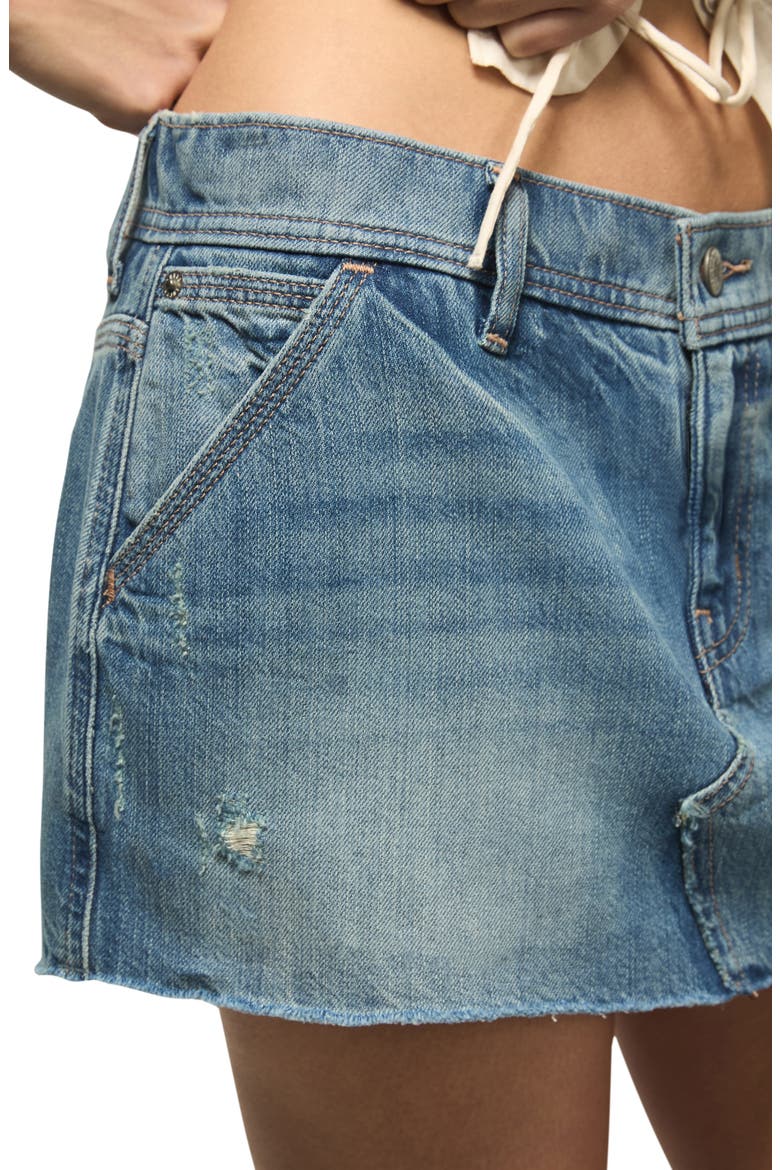Legend Denim Miniskirt, Alternate, color, GOT LUCKY WASH