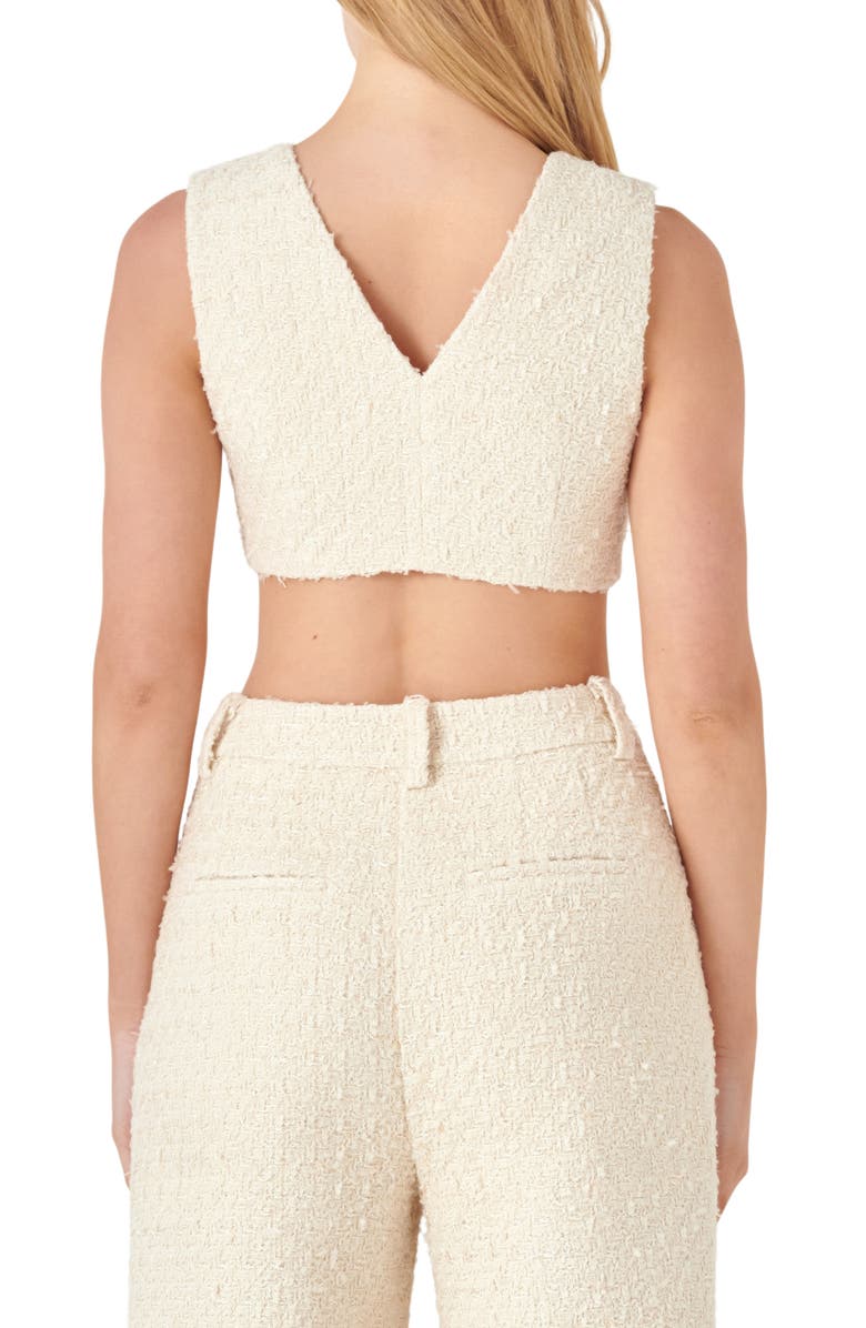English Factory Tweed Crop Vest, Alternate, color, 