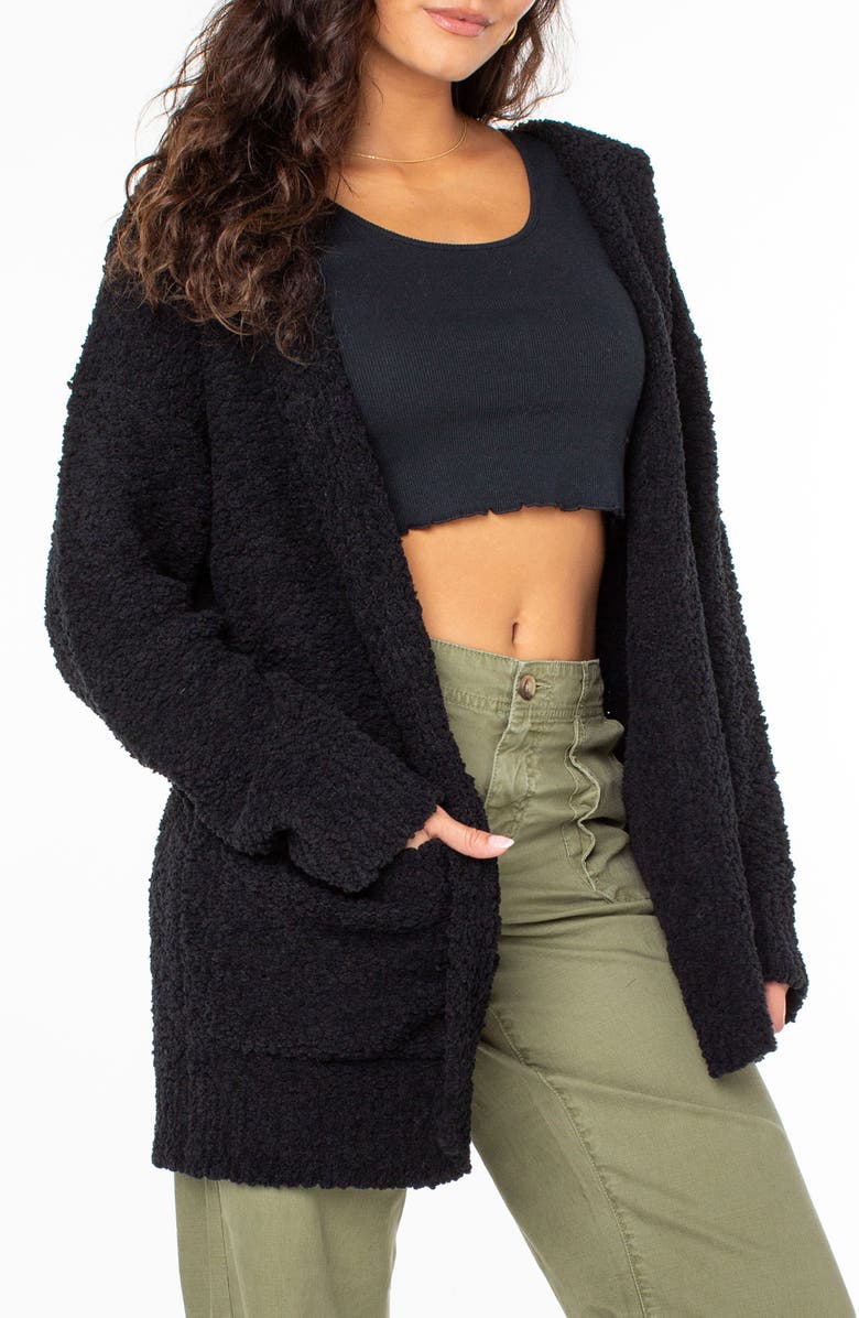 Roxy Weekend Retreat Bouclé Cardigan, Alternate, color, Phantom