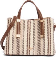 Dune London Dinky Dorrie Woven Canvas Satchel